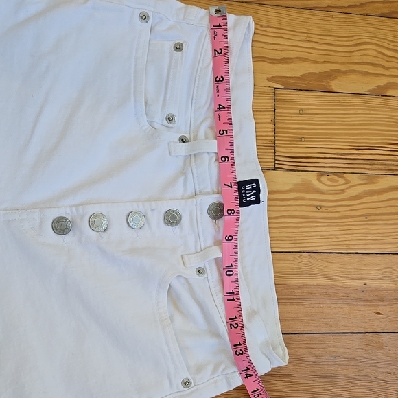 Gap High Rise White Button Fly Vintage Slim Jeans 6 Minimalist Slim Straight - Picture 11 of 11